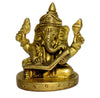  Handcrafted 210g brass Ganesha idol, 3.81 cm x 3.81 cm x 5.08 cm, perfect for home decor, altars, or gifting. Symbol of wisdom and prosperity.