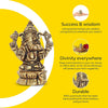 Handcrafted brass Ganesha idol seated on a lotus flower, symbolizing wisdom and prosperity, perfect for any altar or decorative space.