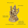 Handcrafted brass Ganesha idol, 4.4L x 4W x 7.6H cm, symbolizing prosperity and wisdom, ideal for altars and home décor.
