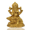 Handcrafted brass Ganesha statue, 5.5x4.5 cm, ideal for home altar or as a decorative showpiece. Symbolizes wisdom, prosperity, and blessings