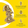 A handcrafted brass Hanuman idol measuring 7.4 cm tall, symbolizing strength and devotion, ideal for home decor and spiritual altars.