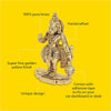 A handcrafted brass Hanuman idol measuring 9.2 cm tall, symbolizing strength and devotion, ideal for home decor and spiritual altars.