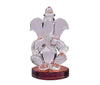 Charming handmade glass Ganesha idol, weighing 300g, ideal for altars or car dashboards, featuring intricate craftsmanship and divine elegance."