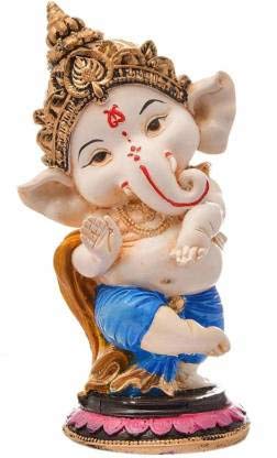 Handcrafted Dancing Ganesh showpiece made of resin, measuring 3 x 3 x 6.2 cm and weighing 250g. A symbol of wisdom and prosperity, ideal for decor or gifting.