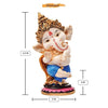 Handcrafted Dancing Ganesh showpiece made of resin, measuring 3 x 3 x 6.2 cm and weighing 250g. A symbol of wisdom and prosperity, ideal for decor or gifting.