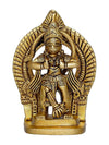 Handmade brass idol of Lord Hanumanji opening his heart to reveal Lord Ram and Sita, showcasing intricate design and craftsmanship.