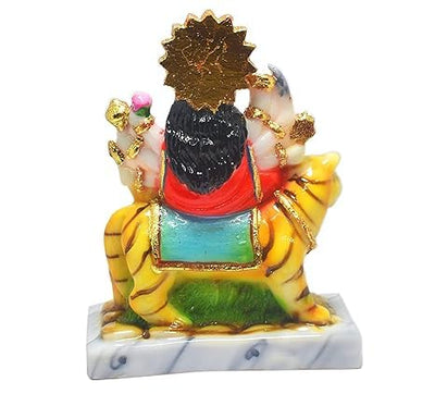 Handmade Durga Maa Idol for Puja, measuring 18 cm, made of resin, ideal for home decor and spiritual practices