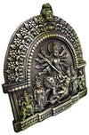 A beautifully handcrafted terracotta wall hanging of Goddess Durga, featuring intricate details, ideal for home decor and spiritual ambiance