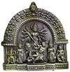 A beautifully handcrafted terracotta wall hanging of Goddess Durga, featuring intricate details, ideal for home decor and spiritual ambiance