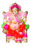 Handcrafted earthenware Ganesha statue, 20.3x12.7 cm, ideal for home altar or as a decorative showpiece. Symbolizes wisdom, prosperity, and blessings