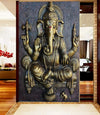 Peel-and-stick Ganesha wallpaper, measuring 76.2L x 2W x 152.4H cm, crafted from eco-friendly PVC vinyl, ideal for enhancing home decor.