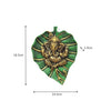 Handmade Ganesha wall hanging in aluminum, symbolizing wisdom and prosperity, perfect for home decor and altars.