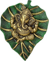 Handmade Ganesha metal wall hanging, symbolizing wisdom and prosperity, perfect for home decor and spiritual spaces.