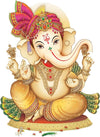 Ganesha peel and stick wall sticker in vibrant colors, perfect for adding a cultural touch to home decor, celebrating Hinduism and its deities.