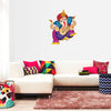 Large Ganesha peel and stick wall sticker showcasing vibrant colors, ideal for enhancing home decor with a touch of Hindu culture.