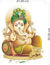A colorful Ganesha wall sticker featuring intricate designs, ideal for home decor that celebrates Hindu deities and the Hindu faith.