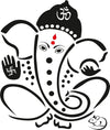 A colorful Ganesha wall sticker showcasing intricate designs, ideal for home decor that honors Hindu deities and the Hindu faith.