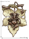 Handmade Ganesha wall hanging idol in iron, symbolizing prosperity and wisdom, perfect for home decor and altars.