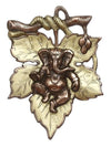 Handmade Ganesha wall hanging idol in iron, symbolizing prosperity and wisdom, perfect for home decor and altars.
