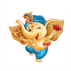 Vibrant Ganesha wall sticker featuring an intricate design, ideal for home decor and celebrating the Hindu faith.