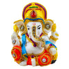 A beautifully crafted 600-gram resin Ganesha idol, showcasing intricate details, perfect for your altar or car dashboard