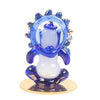 A beautifully crafted glass Ganesha idol, showcasing intricate details, perfect for car dashboards or as a decorative showpiece