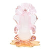 Handmade glass Ganesha idol, 6.5x5x4 cm, ideal for car dashboard or home altar, symbolizing blessings and prosperity.