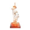 Handcrafted 300g Glass Ganesha Idol, 5cm x 5cm x 9cm, perfect for car dashboard or home décor, showcasing intricate details and spiritual charm.
