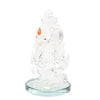 Handmade glass Ganesha statue, perfect for car dashboard or home decor, 300g, 4.5cm x 4.5cm x 7.5cm, representing prosperity and divine blessings.