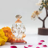 Handcrafted 300g Glass Ganesha Idol, 5cm x 5cm x 9cm, perfect for car dashboard or home décor, showcasing intricate details and spiritual charm.