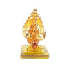 Handmade glass Ganesha statue, 6.5x5 cm, ideal for car dashboard or home altar. Symbolizes wisdom, success, and divine blessings