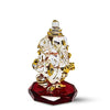 Handmade glass Ganesha statue, 8x5 cm, perfect for car dashboard or home altar. Symbolizes wisdom, prosperity, and divine blessings.