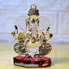 Handcrafted glass Ganesha statue, 8x5 cm, perfect for car dashboard or home altar. Symbolizes wisdom, prosperity, and divine blessings.
