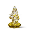 Handcrafted glass Ganesha statue, 8x5x5 cm, ideal for home altar or car dashboard. Symbolizes wisdom, prosperity, and good fortune