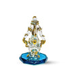 Handcrafted glass Ganesha statue, 8x5x5 cm, ideal for home altar or car dashboard. Symbolizes wisdom, prosperity, and good fortune