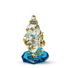 Handcrafted glass Ganesha statue, 8x5x5 cm, ideal for home altar or car dashboard. Symbolizes wisdom, prosperity, and good fortune