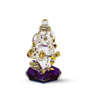 Handcrafted glass Ganesha statue, 8x5x5 cm, perfect for home altar or car dashboard. Symbolizes wisdom, prosperity, and good fortune.