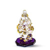 Handcrafted glass Ganesha statue, 8x5x5 cm, perfect for home altar or car dashboard. Symbolizes wisdom, prosperity, and good fortune.