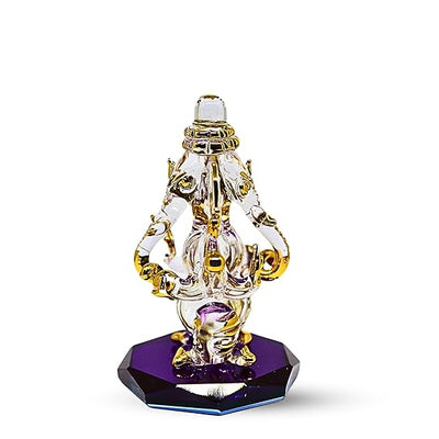 Handcrafted glass Ganesha statue, 8x5x5 cm, perfect for home altar or car dashboard. Symbolizes wisdom, prosperity, and good fortune.