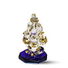 Handcrafted glass Ganesha statue, 8x5 cm, ideal for car dashboard or home altar. Symbolizes wisdom, prosperity, and divine blessings.