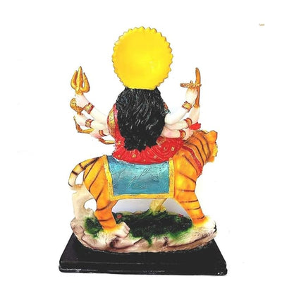 Handmade Goddess Durga Devi Idol statue in golden finish, ideal for puja, home altar, and decor, symbolizing strength and purity