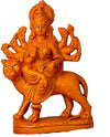Handmade Goddess Durga idol made of earthenware, featuring golden highlights, ideal for puja rooms, home decor, and as a thoughtful gift