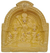 Polyresin idol of Goddess Durga Mahishasura-mardini, intricately designed with a golden finish, ideal for home decor or gifting