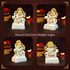 Handmade Goddess Durga marble dust idol, beautifully crafted for home decor, puja rooms, and office desks, embodying strength and spirituality