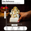 Handmade Goddess Durga marble dust idol, beautifully crafted for home decor, puja rooms, and office desks, embodying strength and spirituality
