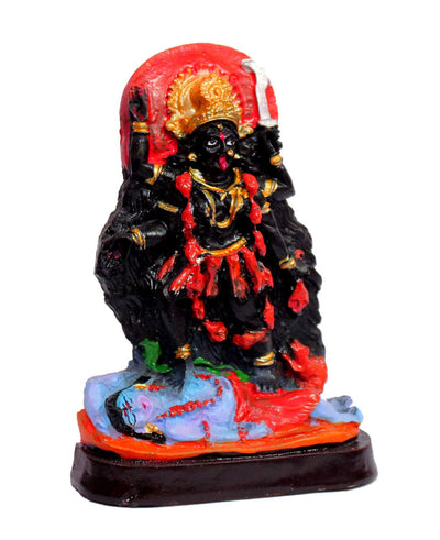 A detailed handmade resin statue of Goddess Maha Kali, representing strength and protection, ideal for altars and home decor.
