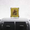 Handmade acrylic idol of Goddess Saraswati, symbolizing knowledge and creativity, suitable for car dashboard or home altar decoration.