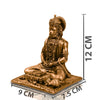 Gold Bahubali Hanuman statue, 4.5-inch handmade resin idol symbolizing strength and protection for home or car altar.