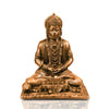 Gold Bahubali Hanuman statue, 4.5-inch handmade resin idol symbolizing strength and protection for home or car altar.