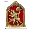 Handmade Lord Hanuman idol in gold tone, symbolizing strength and devotion, ideal for home, office, or altar.